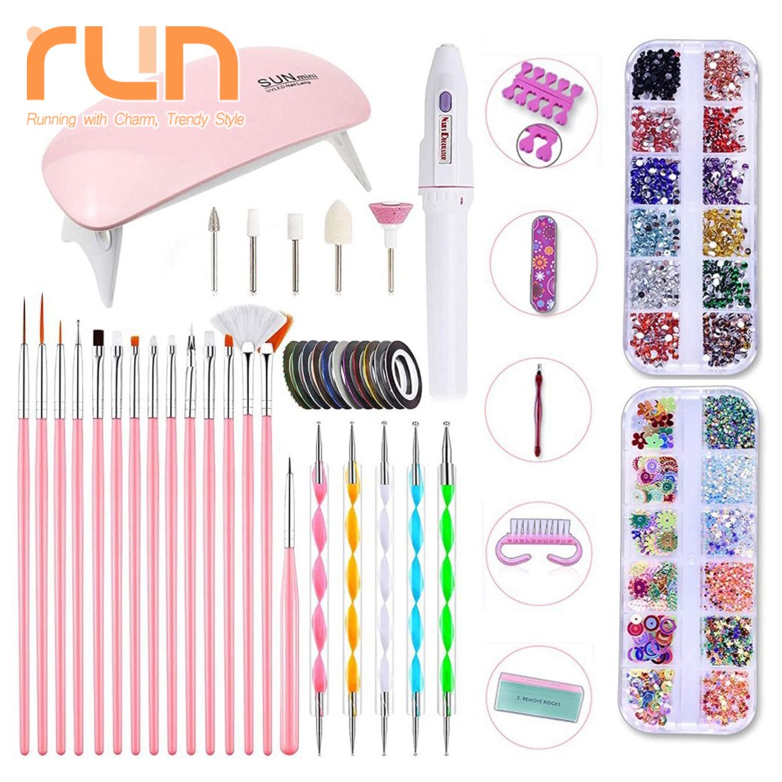 Nail Gel Lamp Manicure kits LED Nail Dryer Nail Manicure Tool UV Portable UV Led Nail Dryer Lamp Nail Kits