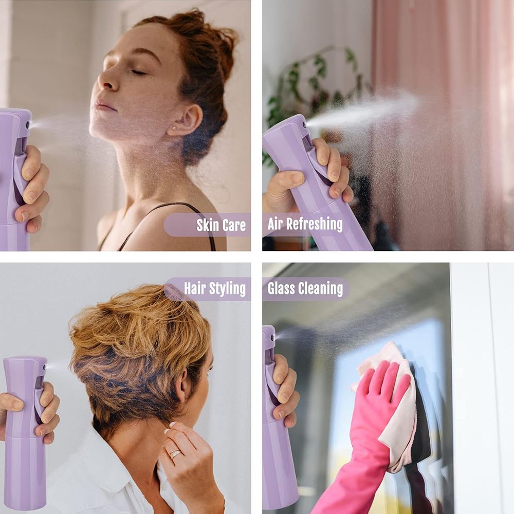 10pcs/set Hair Styling Set Spray Refillable Bottles Portable Hair Dye Bottle Silicone Shampoo Brush Styling Comb Salon Hairdressing Tool Set