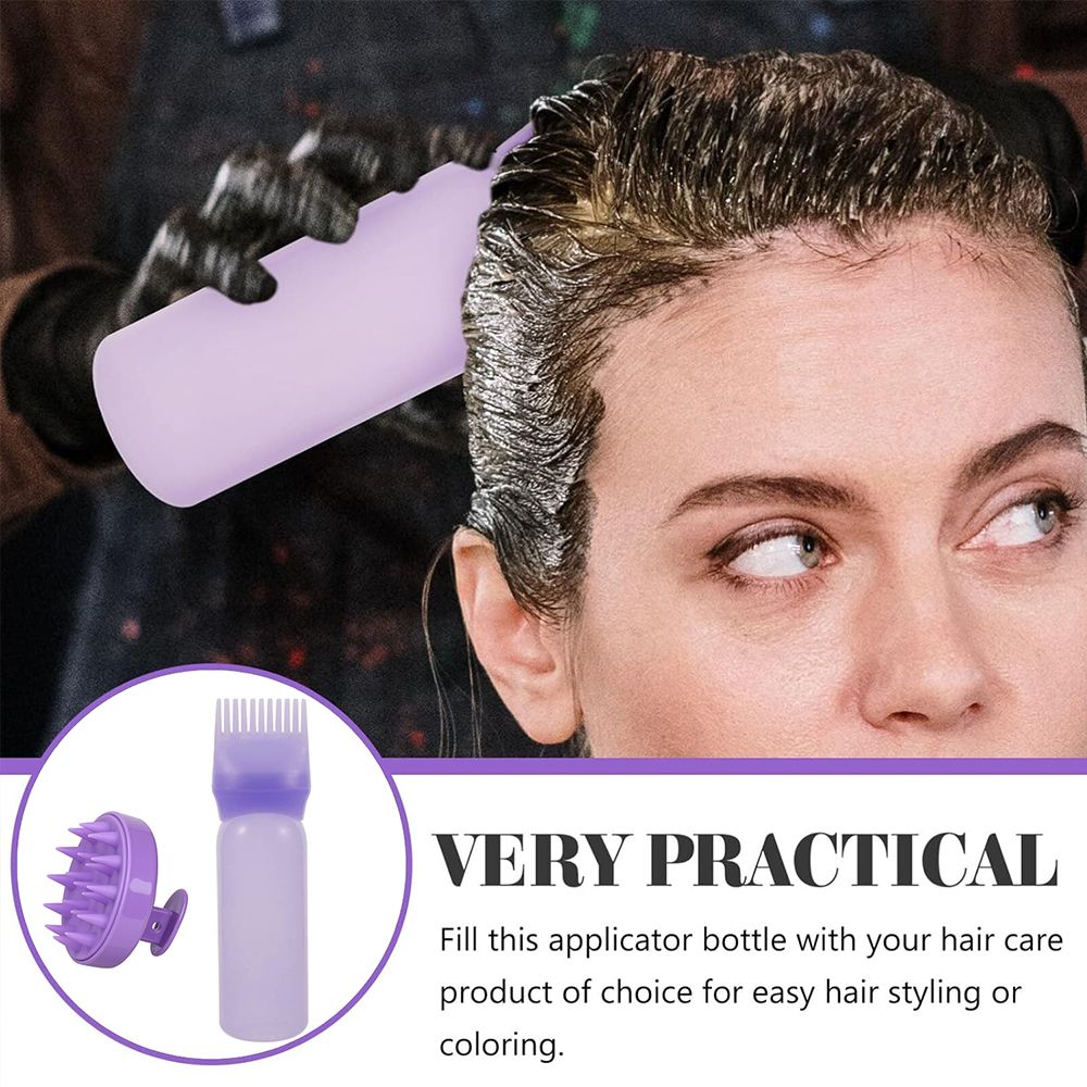 10pcs/set Hair Styling Set Spray Refillable Bottles Portable Hair Dye Bottle Silicone Shampoo Brush Styling Comb Salon Hairdressing Tool Set