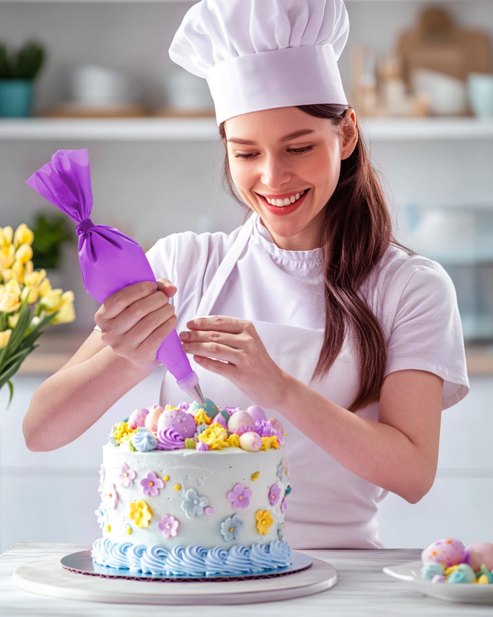 40Pcs/Set Cake Decorating DIY Kit Piping Nozzle Silicone Reusable Pastry Bag Set Flower Icing Piping Spouts Stainless Steel Piping Tip Sac a Poche Couplers Baking Accessories