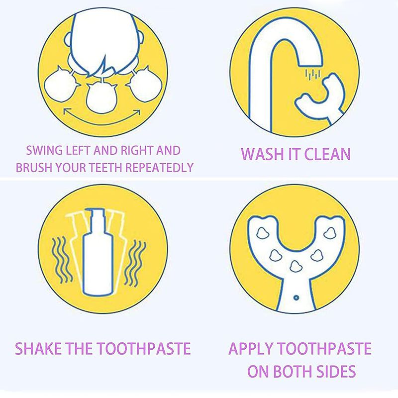 10-Piece Children's Toothbrush Set Kids Oral Cleaning Kit Boys & Girls Children Care includes 2-Piece U-shaped Toothbrush Giveaway