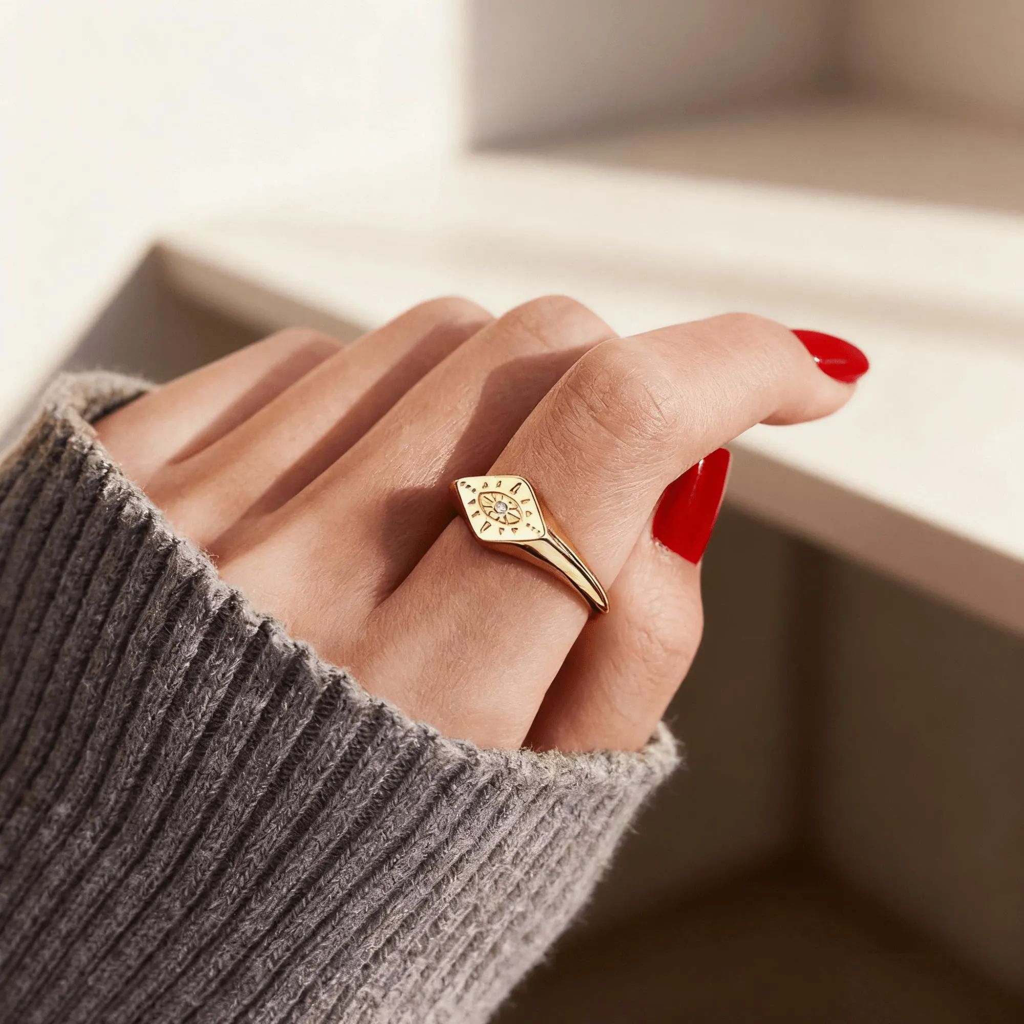 Evil Eye Adjustable Ring Stackable Ring Women Minimalist Jewelry Dainty Protection Devil'S Eye Jewelry