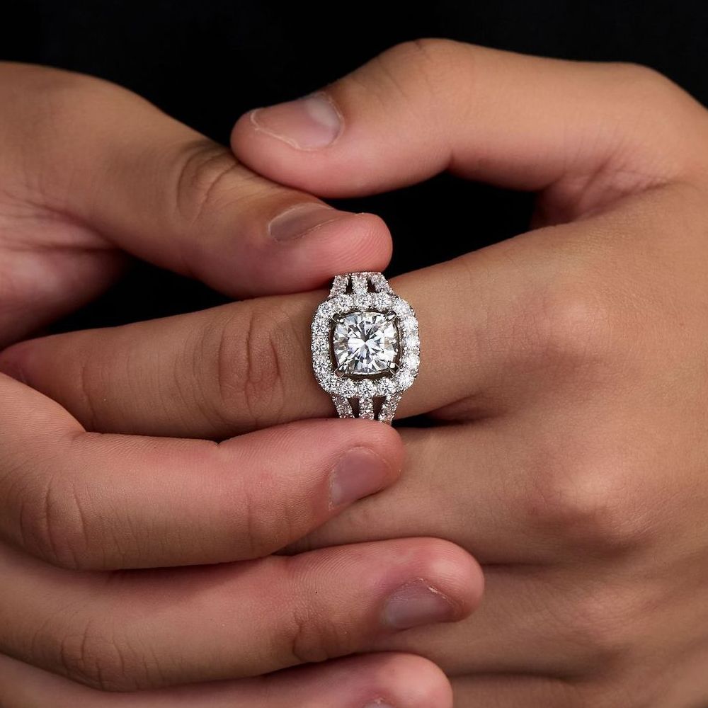 Wedding Ring for Women Adjustable Diamond Rings Engagement - Silver