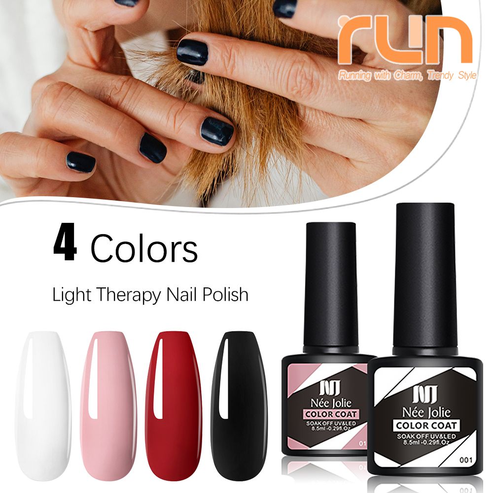 4pcs Nail Polish Set Builder Nail Gel No Wipe Gel Shine Finish Long Lasting Gel Soak Off UV LED Manicure Nail Art Kit / 8.5ml bottle (Rangi ya kucha ya gel ya 8.5ml )