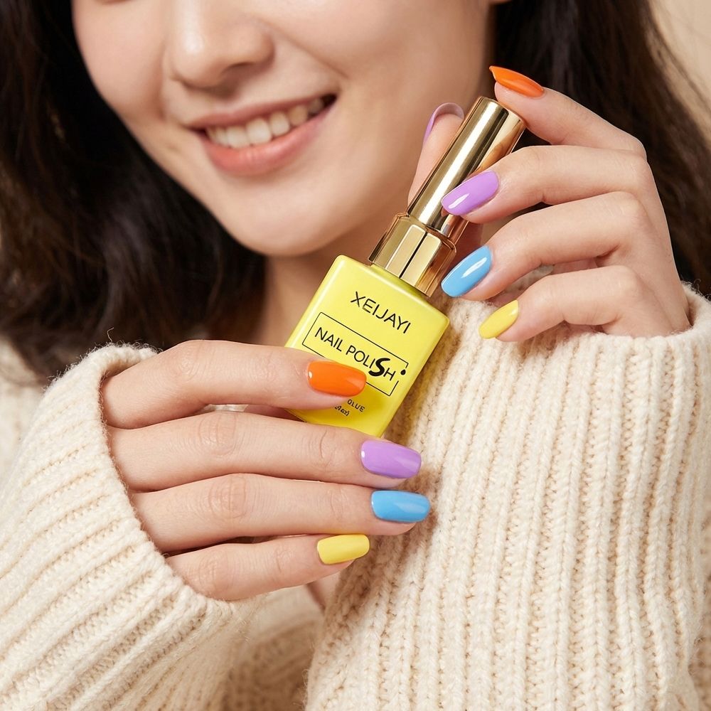 4pcs Nail Polish Builder Nail Gel Set Glitter Nail Art Kit No Wipe Gel Shine Finish Long Lasting Gel Soak Off UV LED Manicure Nail Polish