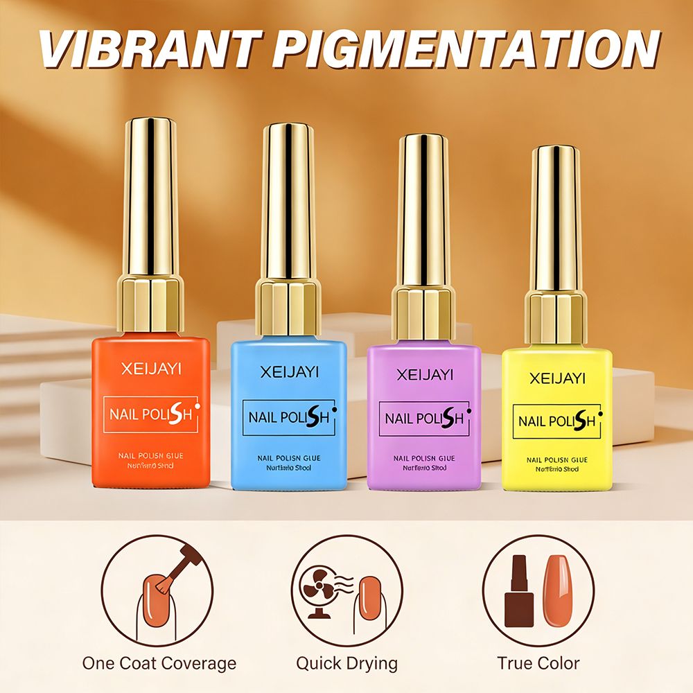 4pcs Nail Polish Builder Nail Gel Set Glitter Nail Art Kit No Wipe Gel Shine Finish Long Lasting Gel Soak Off UV LED Manicure Nail Polish