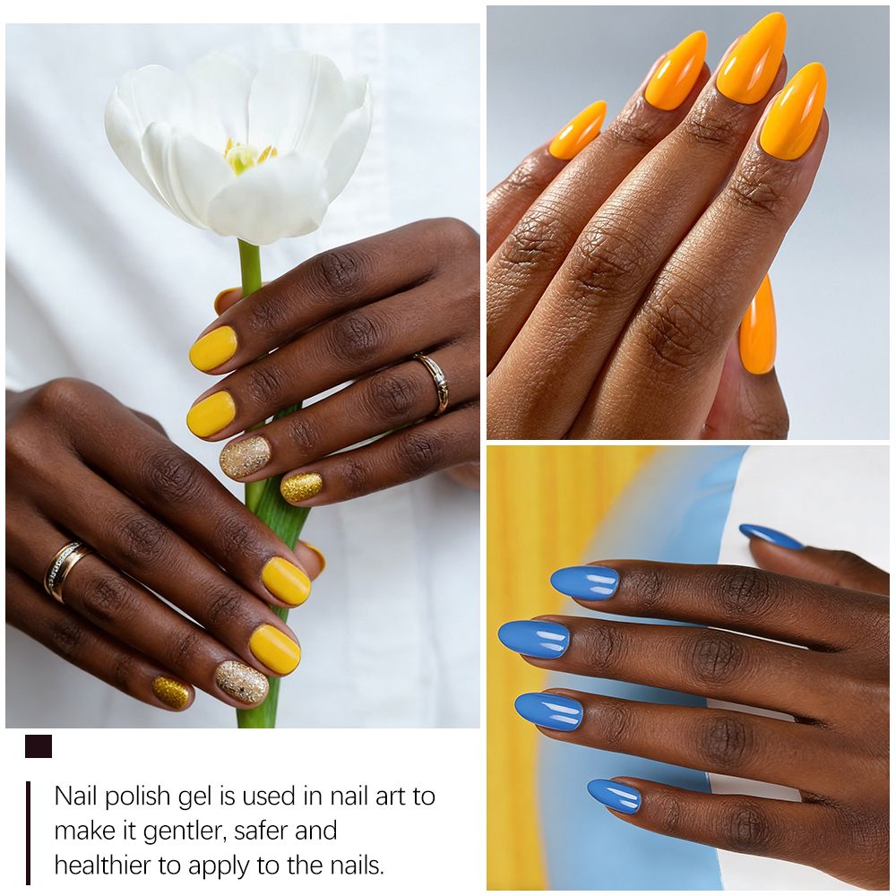 4pcs Nail Polish Builder Nail Gel Set Glitter Nail Art Kit No Wipe Gel Shine Finish Long Lasting Gel Soak Off UV LED Manicure Nail Polish