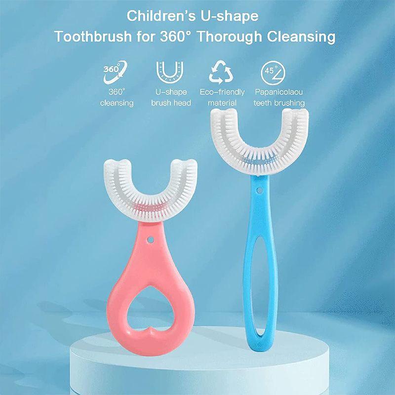10-Piece Children's Toothbrush Set Kids Oral Cleaning Kit Boys & Girls Children Care includes 2-Piece U-shaped Toothbrush Giveaway