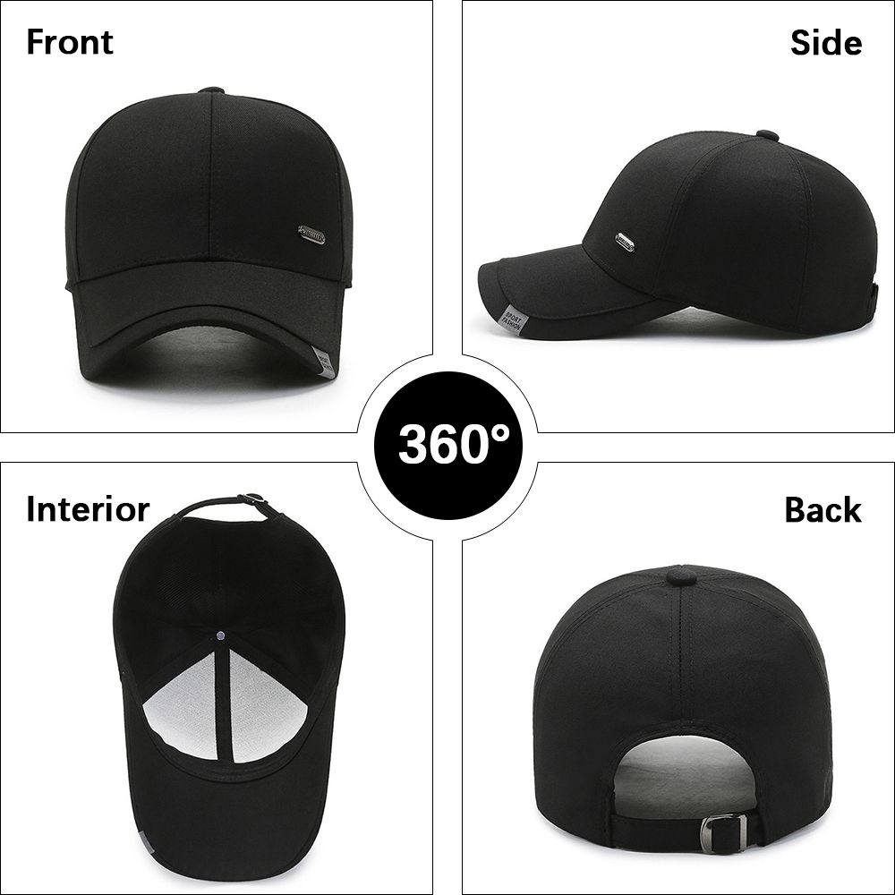 Men Cotton Baseball Cap Peaked Cap Women Adjustable Sun Hat Outdoor Casual Sports Hats Solid Color Snapback Breathable Cap