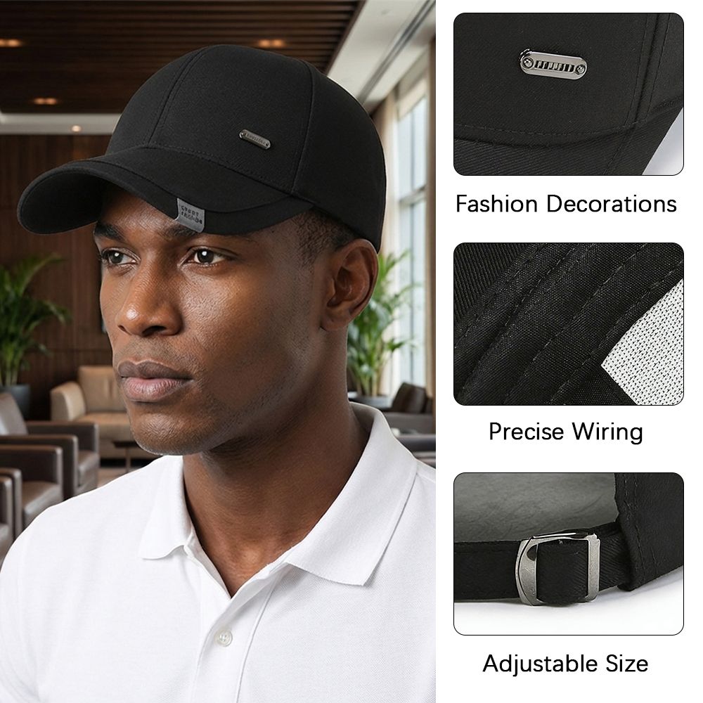 Men Cotton Baseball Cap Peaked Cap Women Adjustable Sun Hat Outdoor Casual Sports Hats Solid Color Snapback Breathable Cap
