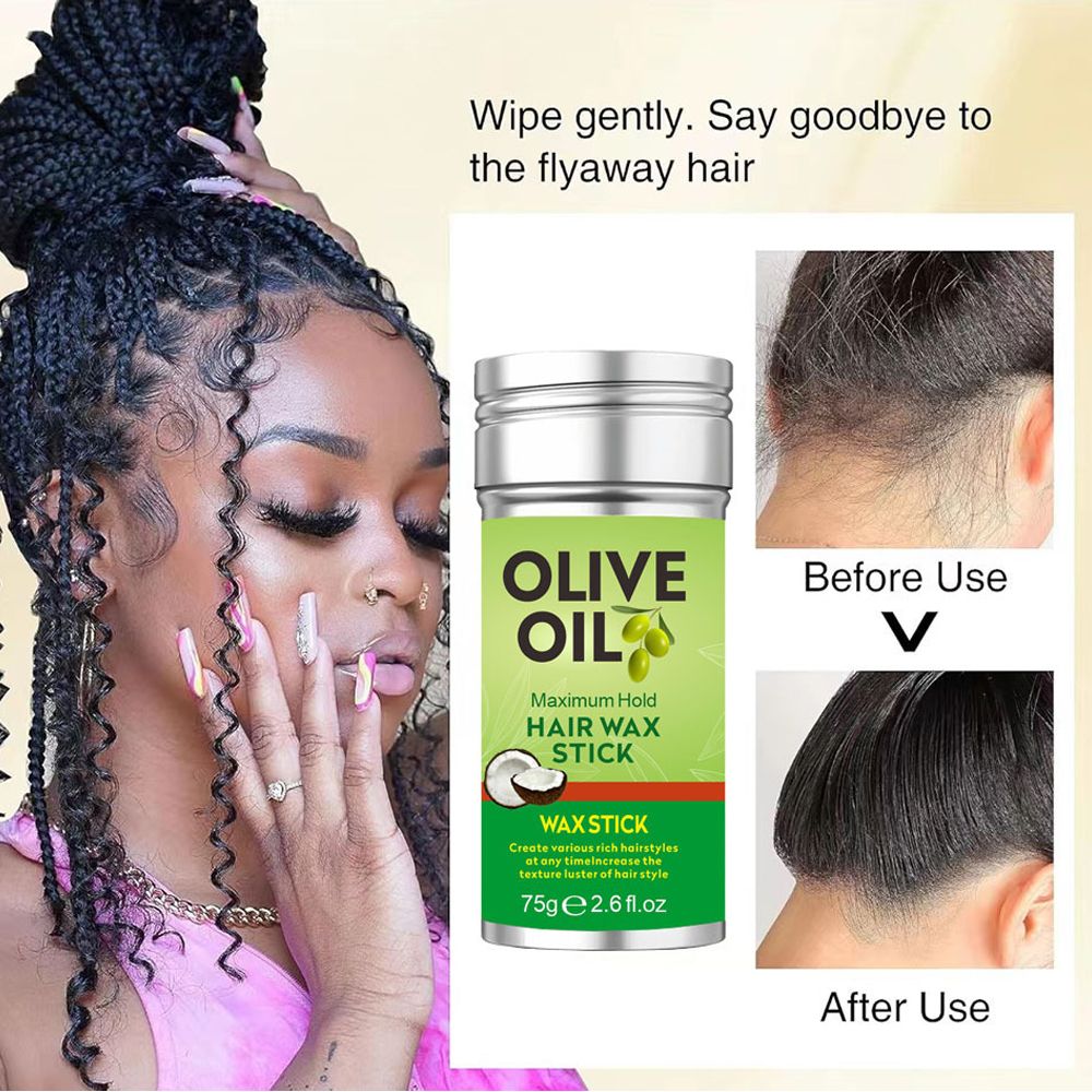 Hair Wax Stick For Wig & Natural Hair Hairspray Fixed Fluffy Hairstyling Wax Hold Wax Stick For Wig Broken Hair Artifact Hair Wax Stick Gel Cream