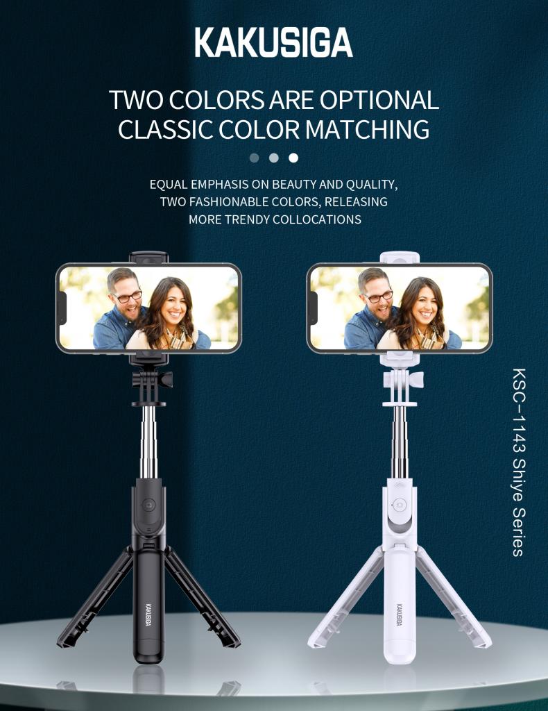 Kakusiga Portable/Expandable 3 IN 1 Tripod Selfie Stick with remote