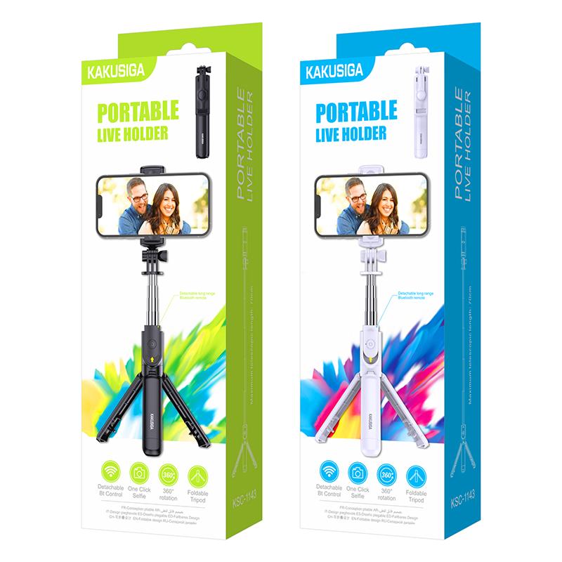Kakusiga Portable/Expandable 3 IN 1 Tripod Selfie Stick with remote