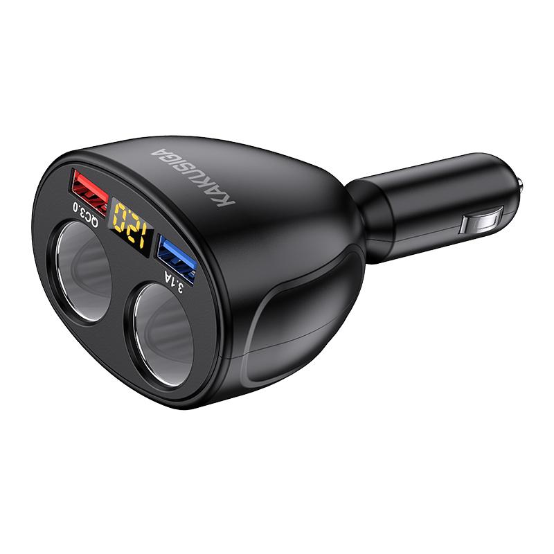 Kakusiga Car Digital Cigarette Lighter / Dual USB Fast Charger