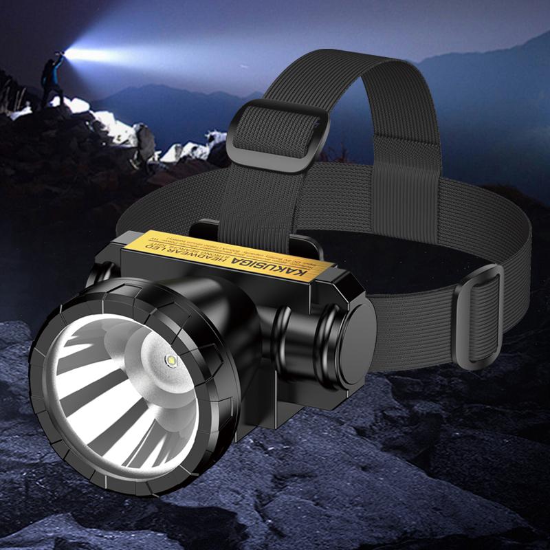 Kakusiga Rechargeable waterproof Head-mounted LED strong 200m light mini searchlight/torch