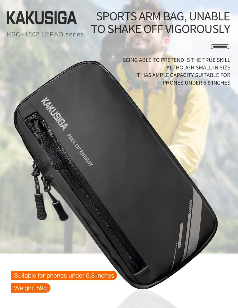 Kakusiga Sports & gym Arm Bag, pouch - for Phones Up to 6.8 Inches