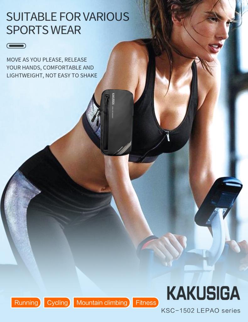 Kakusiga Sports & gym Arm Bag, pouch - for Phones Up to 6.8 Inches