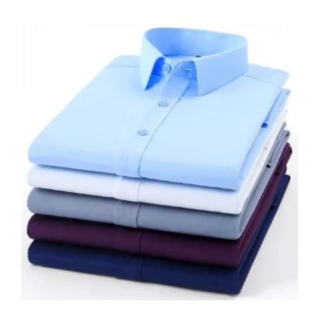 Fashion 5 Pack Men's Official Shirt Professional Wear Classic and Casual Long-Sleeve Button-down Shirt, Available In Different Colors. Slim Fit Designed For Both Style And Comfort
