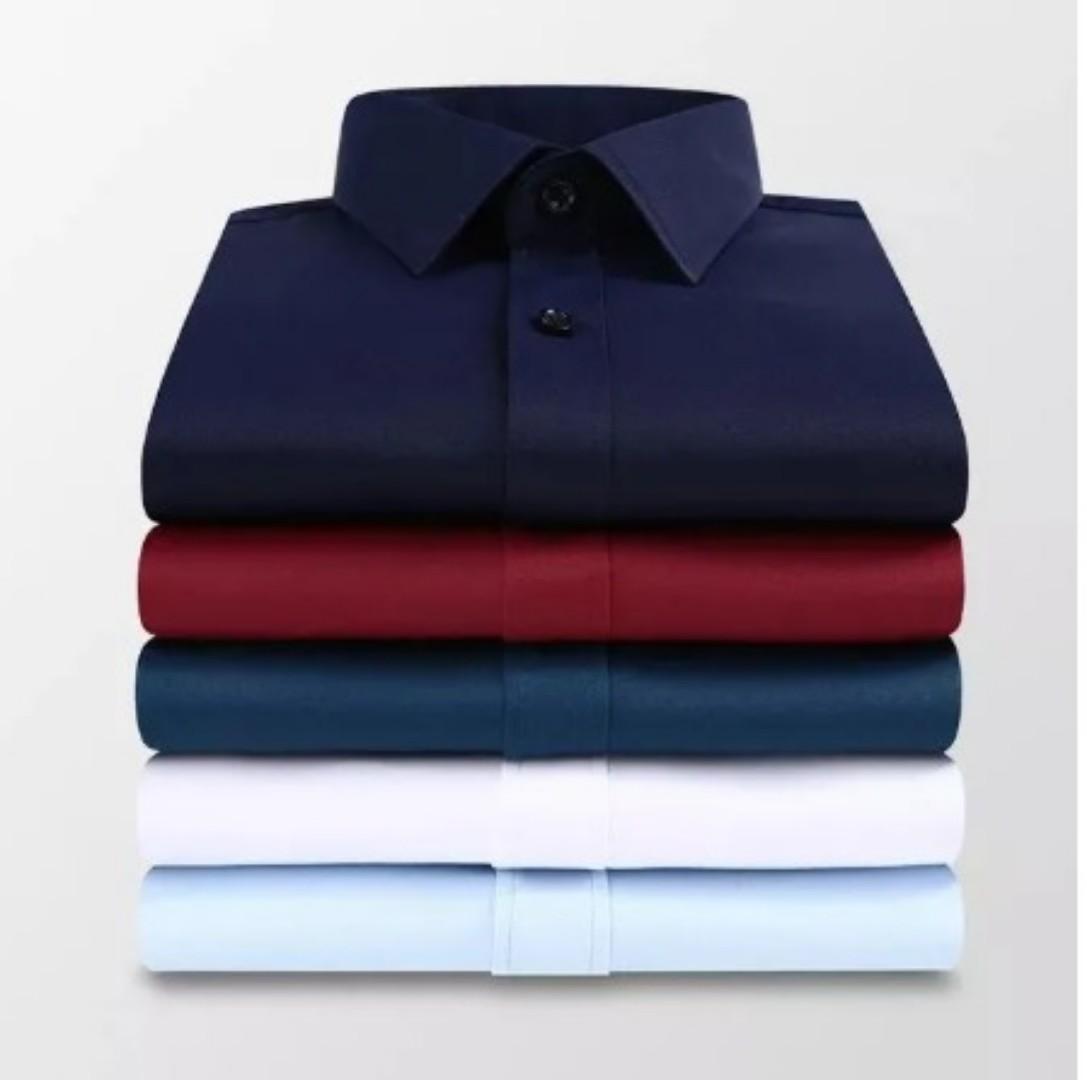 Fashion 5 Pack Men's Official Shirt Professional Wear Classic and Casual Long-Sleeve Button-down Shirt, Available In Different Colors. Slim Fit Designed For Both Style And Comfort