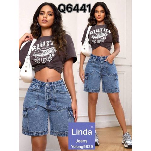 Women's Cargo Mummy Shorts Jeans