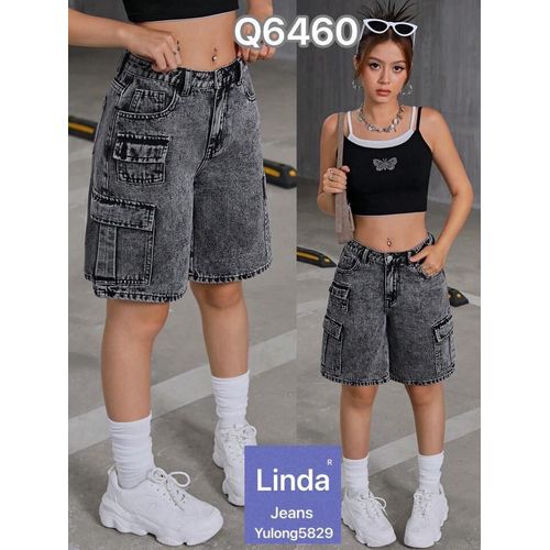 Women's Cargo Mummy Shorts Jeans