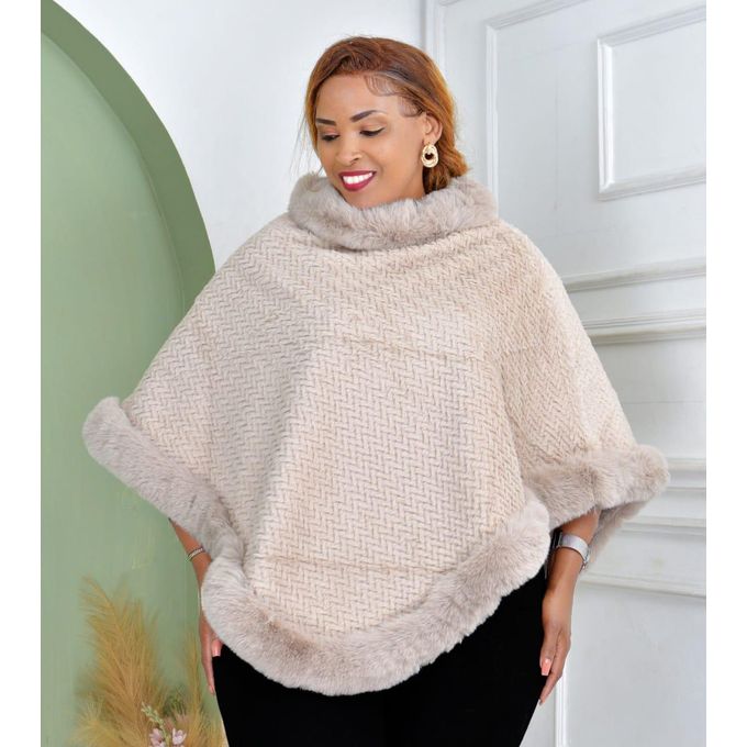 Faux Far Poncho