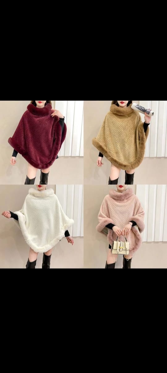 Faux Far Poncho
