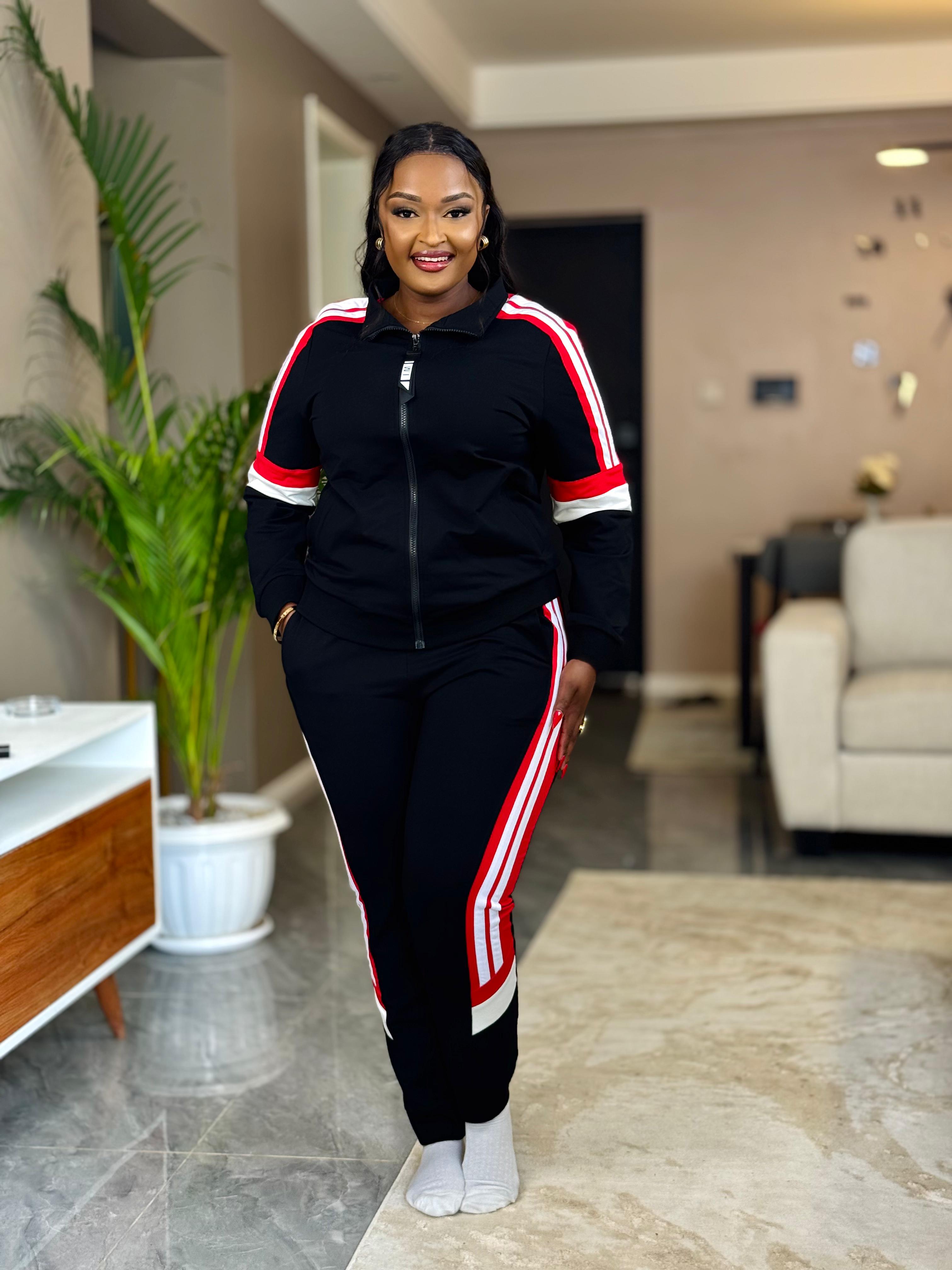 2-piece ladies’ tracksuit! Perfect for lounging, workouts, or casual outings, it combines a sleek design with soft, breathable fabric for all-day ease. Effortless fashion meets ultimate comfort!"