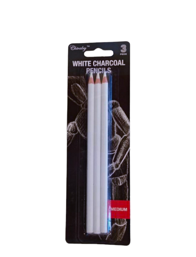 White Charcoal Pencil - Pack of 3 pieces