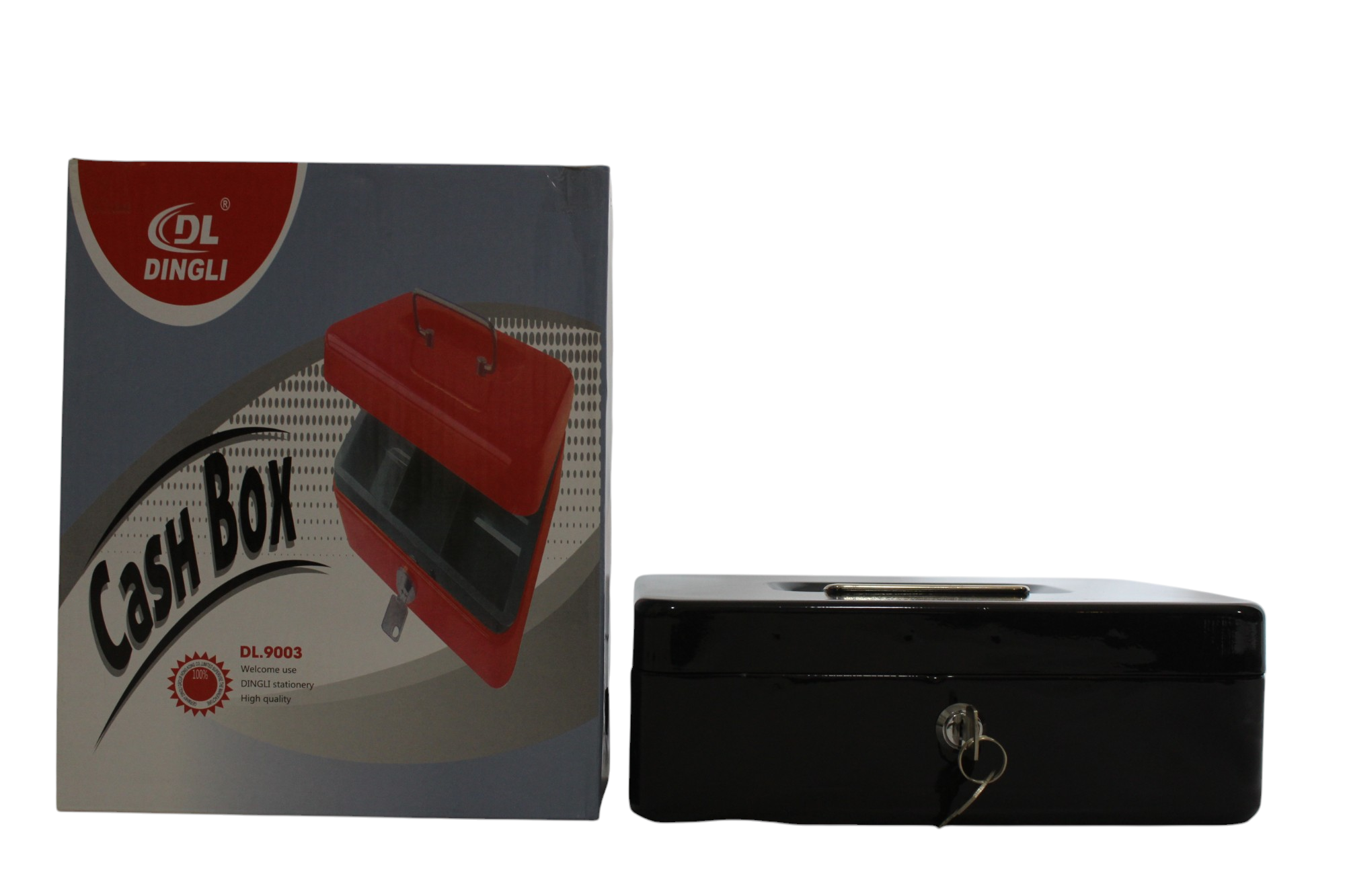 10 Inch Portable Metal Cash Box with Lock & Money Tray Assorted Colors – Best for Home or Small Business Use