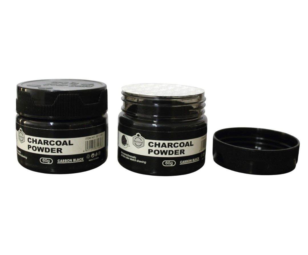 Charcoal Powder 60g – Premium Carbon Black for Drawing, Sketching & Shading