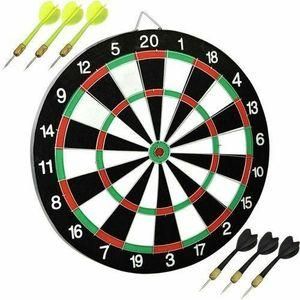 🤪Big Fun🤪17 inches Dart board game set with 6 darts.To be played Indoor/Outdoor
Safe, fun and light-weight
Has a strong target for you to liberally hurl the dart
Includes 6 good-quality darts