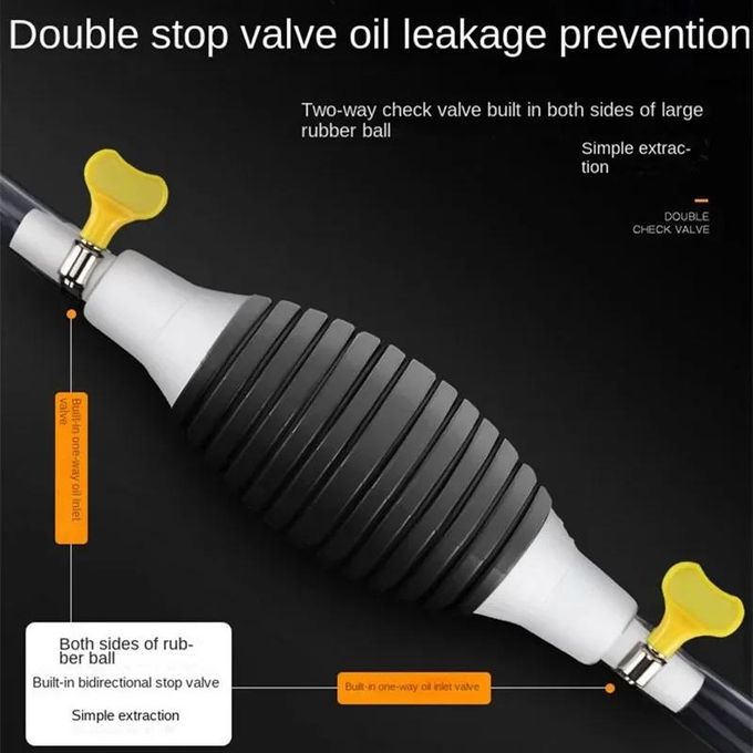 High Flow Siphon Hand Pump Portable Manual Car Fuel Transfer Pump for Gas Gasoline Petrol Diesel Oil Liquid Fuel Pump