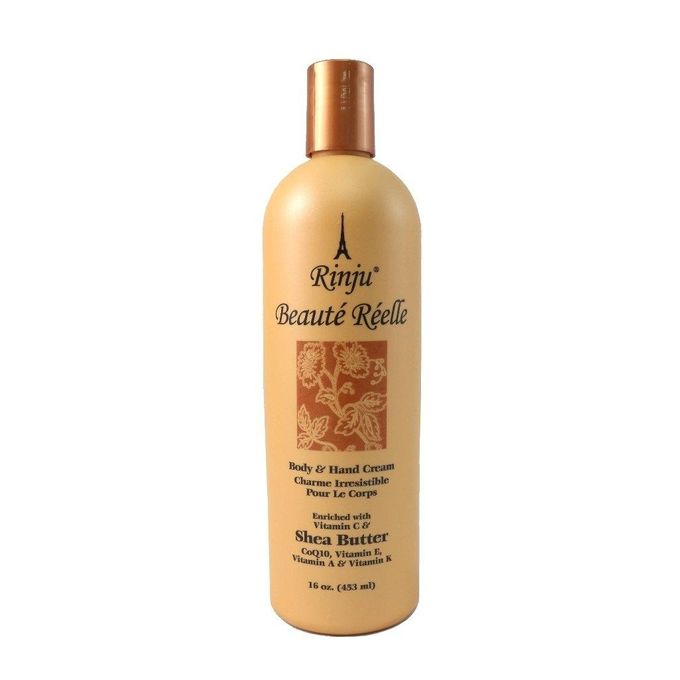 Rinju Beauté Réelle Body & Hand Cream enriched with Shea Butter Cream,CoQ10, Vitamin E, A & K for Women & Men.