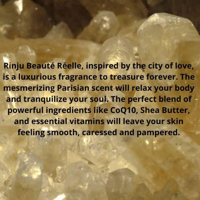 Rinju Beauté Réelle Body & Hand Cream enriched with Shea Butter Cream,CoQ10, Vitamin E, A & K for Women & Men.