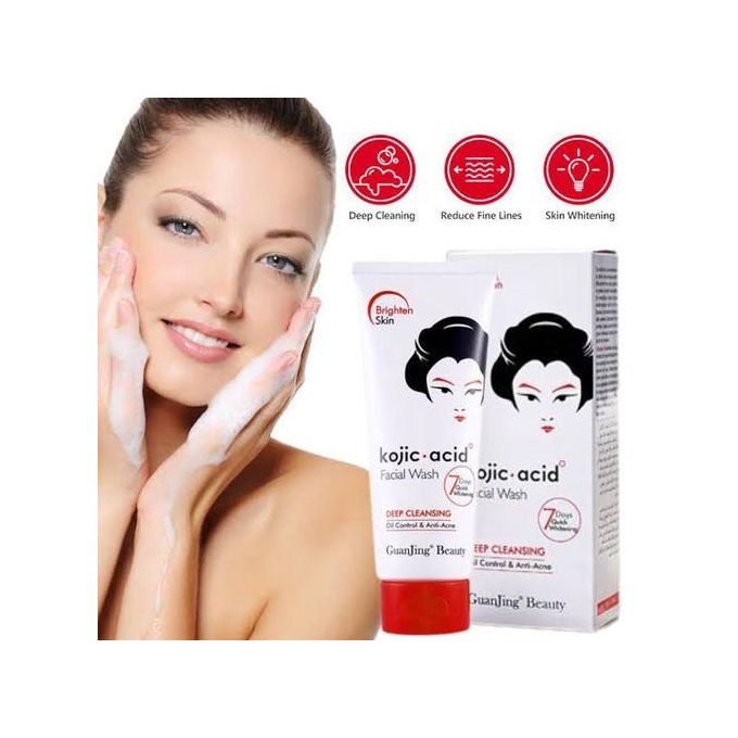 Guanjing Kojic Acid Face Cleanser Deep Cleansing Anti Acne Oil Control Kojic Acid Facial Wash 100g