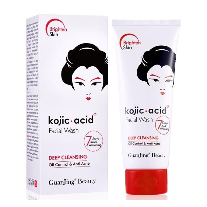 Guanjing Kojic Acid Face Cleanser Deep Cleansing Anti Acne Oil Control Kojic Acid Facial Wash 100g