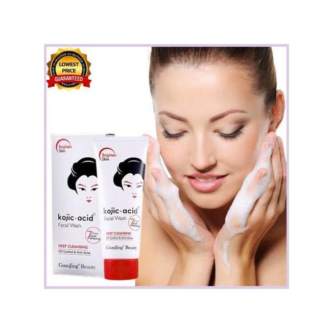 Guanjing Kojic Acid Face Cleanser Deep Cleansing Anti Acne Oil Control Kojic Acid Facial Wash 100g