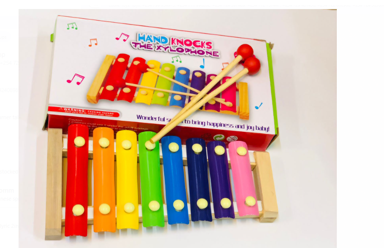 Wood Kids Xylophone Toy 8-Note C Key Children's Music Instruments Educational