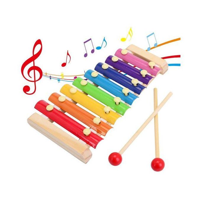 Wood Kids Xylophone Toy 8-Note C Key Children's Music Instruments Educational