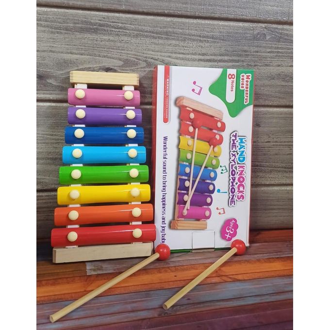 Wood Kids Xylophone Toy 8-Note C Key Children's Music Instruments Educational