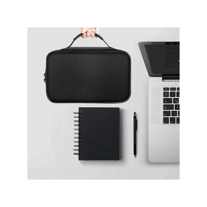 Fireproof Document Organizer Bag 4-Layer Large Space Water-Resistant Zipper File Storage Case With Lock Gifts Portable Travel