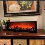 Big[100cmX20cm] and small[60cmx20cm] S26 fireplace lantern in black and white