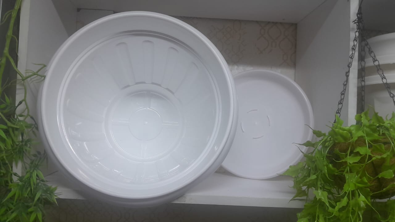 Flower pot / planter with plate 20 liters H32CMX D40CM