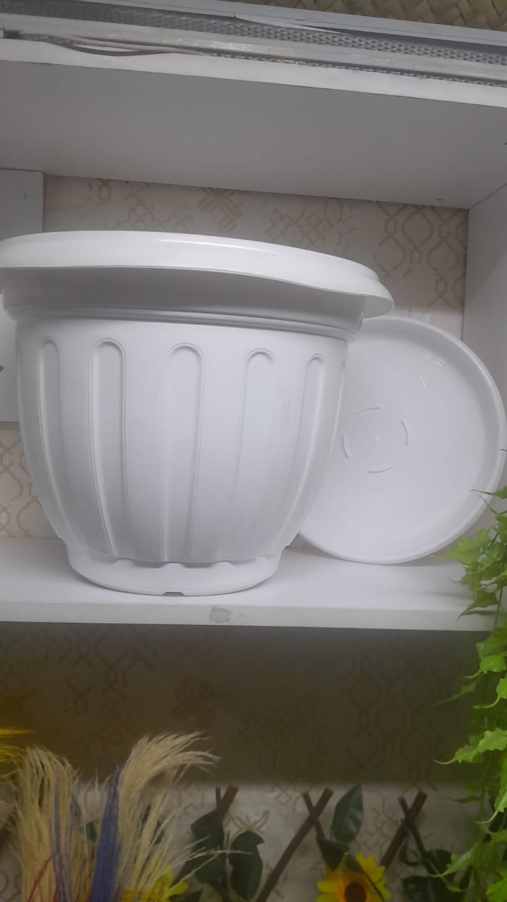 Flower pot / planter with plate 20 liters H32CMX D40CM