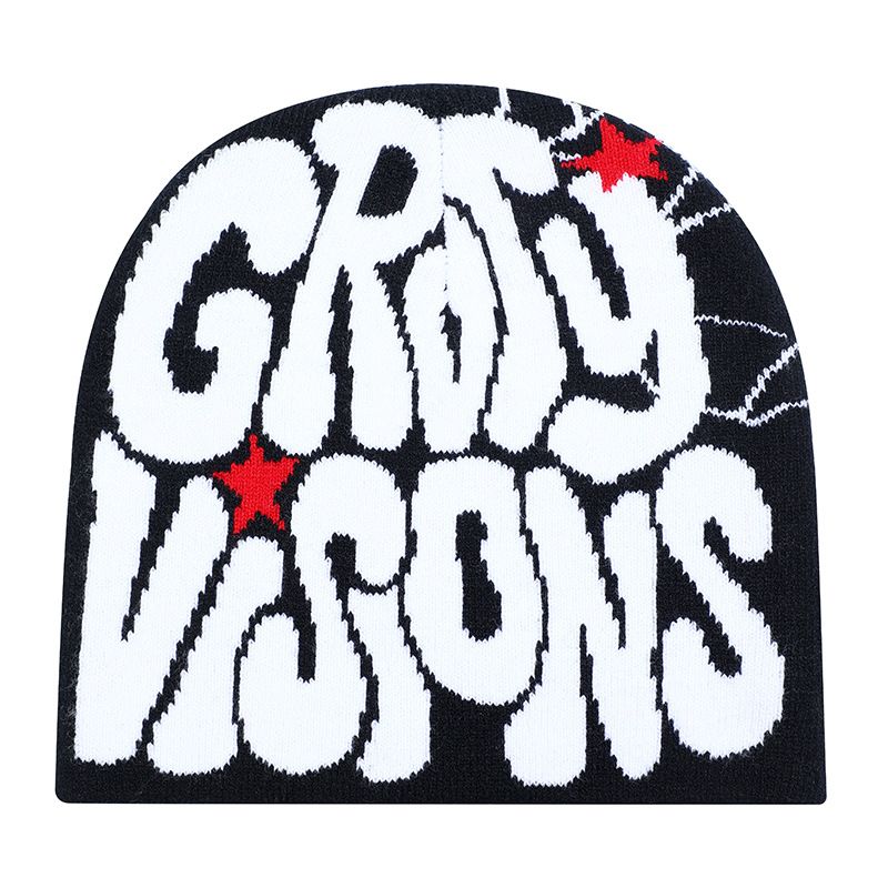 GRUTY VISION BRANDED MARVINS HAT, (BEST SHOP FOR BEANIE HATS, BUCKET HATS, MARVINS, TRUCKERS TRUCKER HATS) Black one size