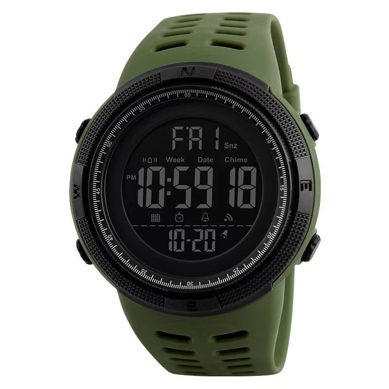 Men Watches Fashion Outdoor Sport Watch Men Multifunction Watches Alarm Clock Chrono Waterproof Led Digital Watch Black one size