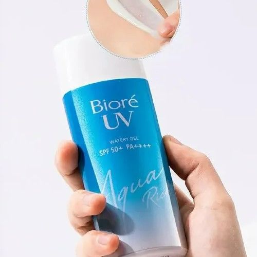 SPF50+ 90ml Sunscreen Cream Spf50 Gel Isolation Lotion For Men And Women Moisturizing Whitening Waterproof Refreshing Water Blue One size