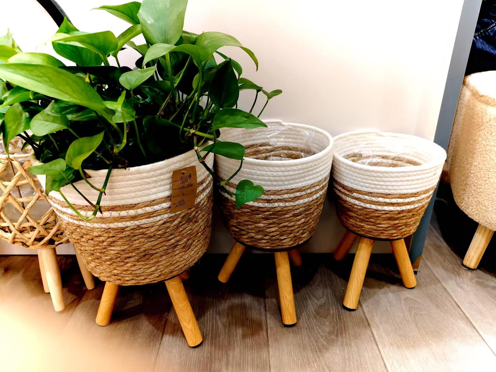 PLANTERS. Kiondo planters with stand,  adds nature and warmth to any space, creating a inviting atmosphere,  safe to use, preserving natural appearance