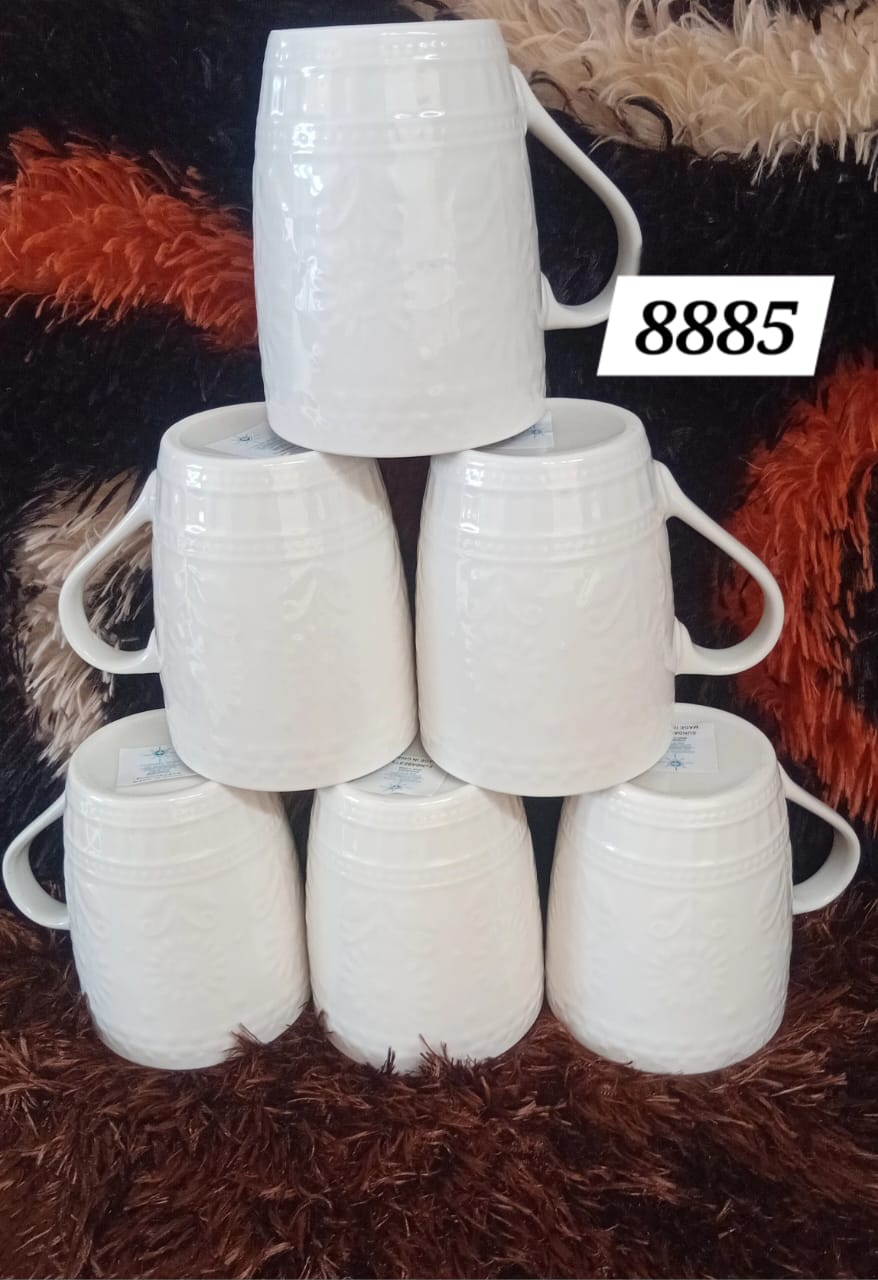 MUGS. 6pcs ceramic cups, provide insulation to keep drinks warmer for longer, Made with thick comfortable grip ergonomic handles, Quality Chip resistant ceramic material